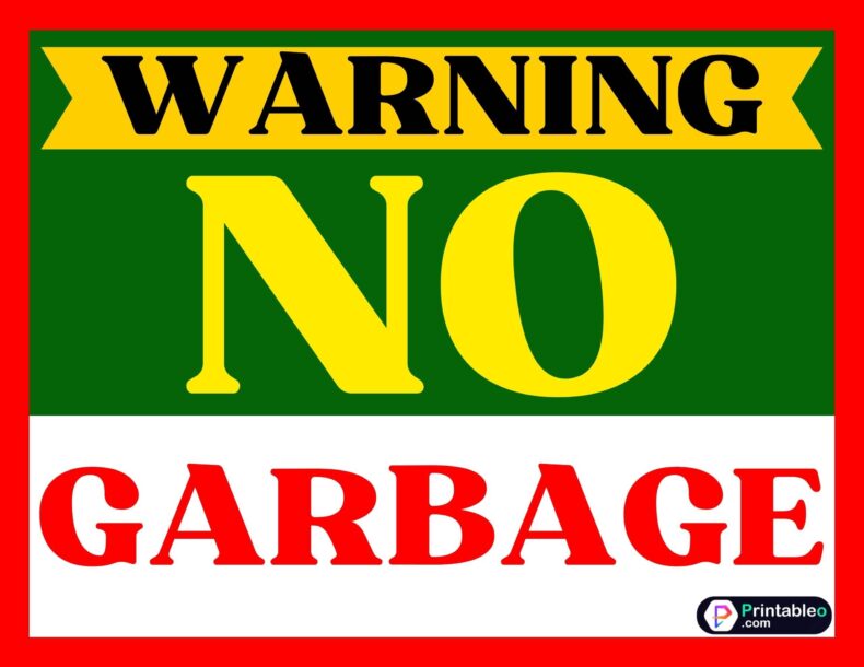 27+Printable Trash & Garbage Sign Download FREE PDFs