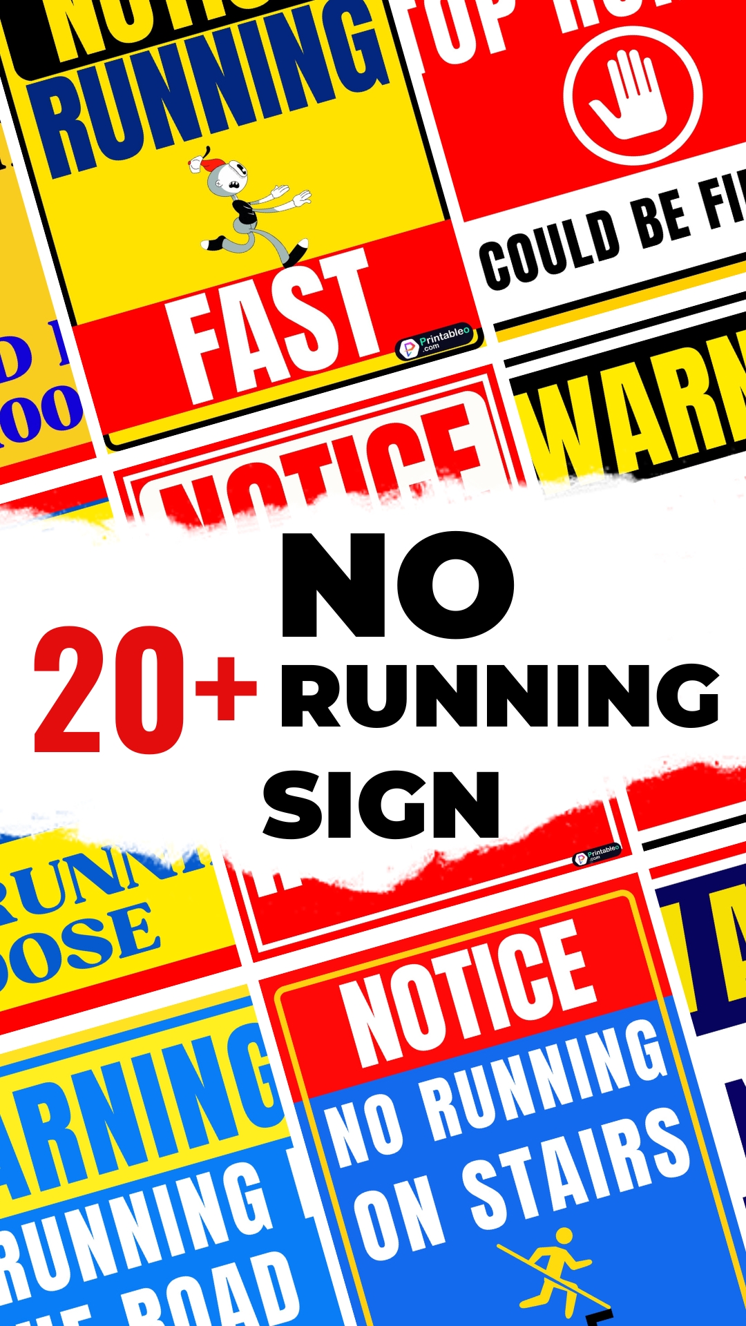 20+Printable No Running Sign Download FREE PDFs
