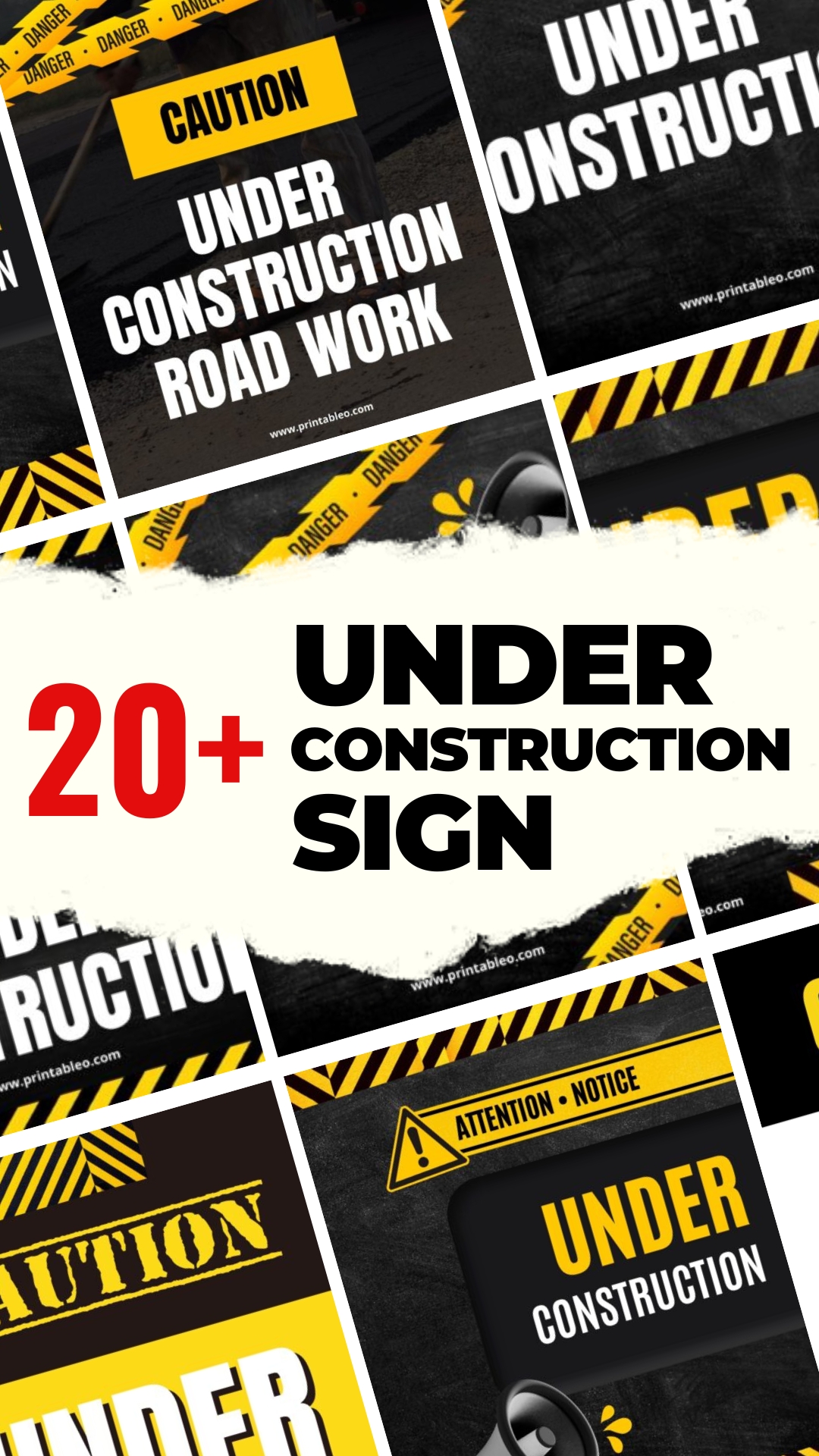 20+ Under Construction Sign - Printableo.Com