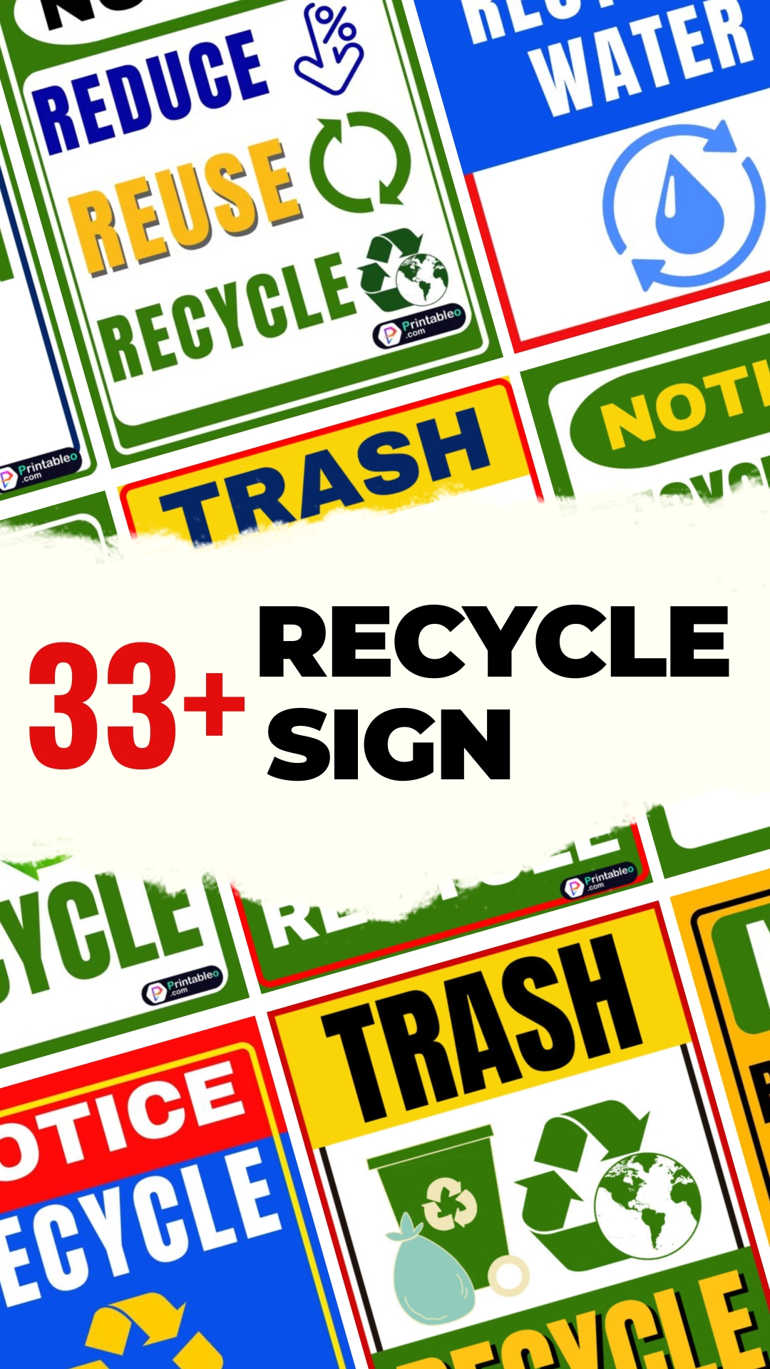 33+ Printable Recycle Signs - Printableo.Com