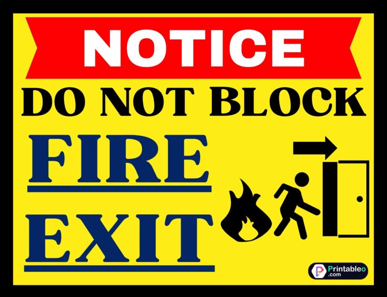 12+ Printable Fire Exit Sign Download FREE PDFs