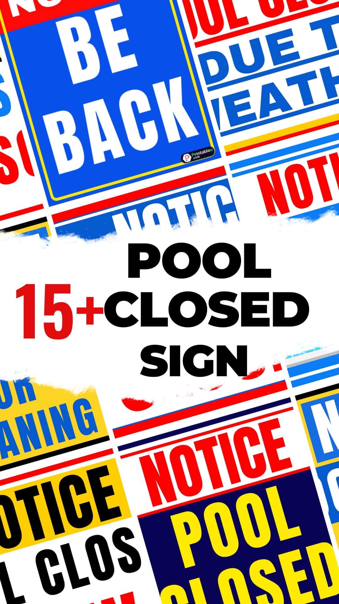 15+Printable Pool Closed Sign