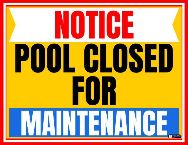 15+Printable Pool Closed Sign