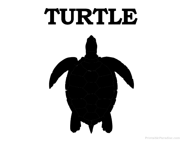 Printable Turtle Silhouette - Print Free Turtle Silhouette