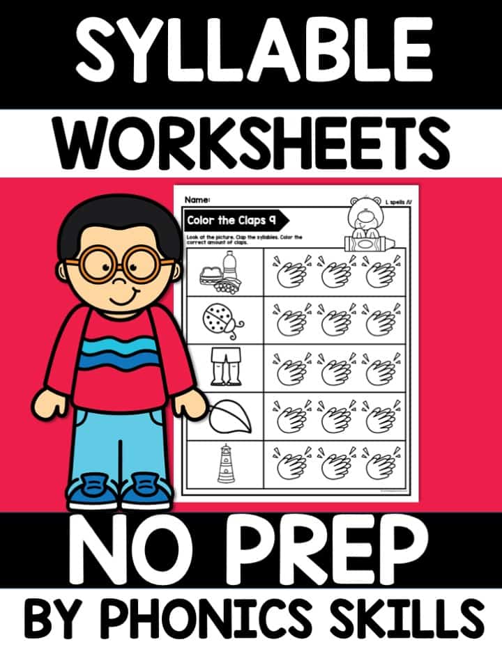 Syllable Worksheets for Kindergarten - Printable Parents