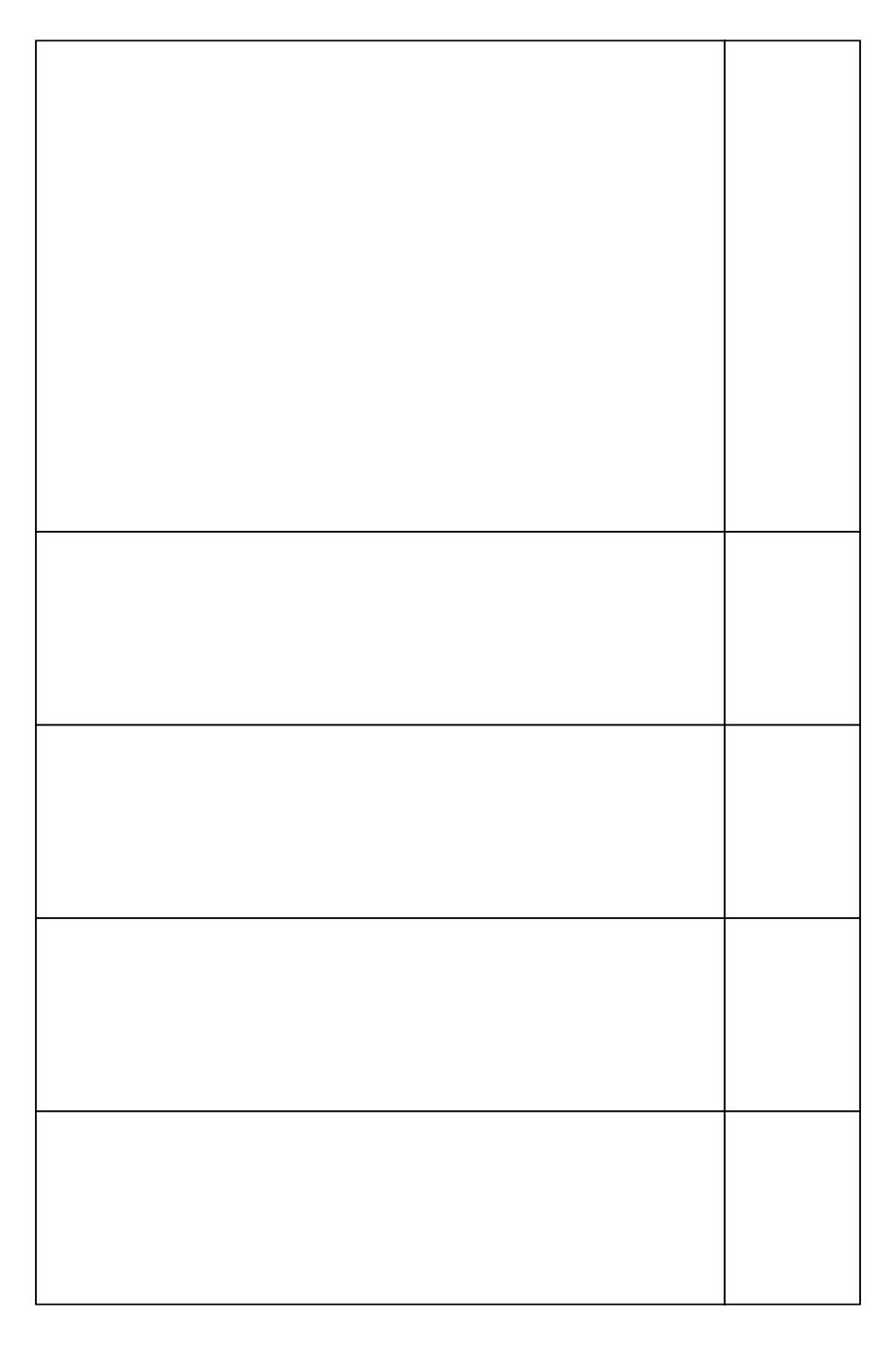 Free Printable 5 Column Charts [PDF] Template - Printables Hub