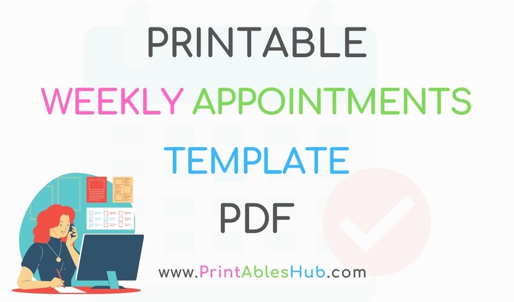 Free Printable Weekly Appointments Planner Template Sheet [PDF