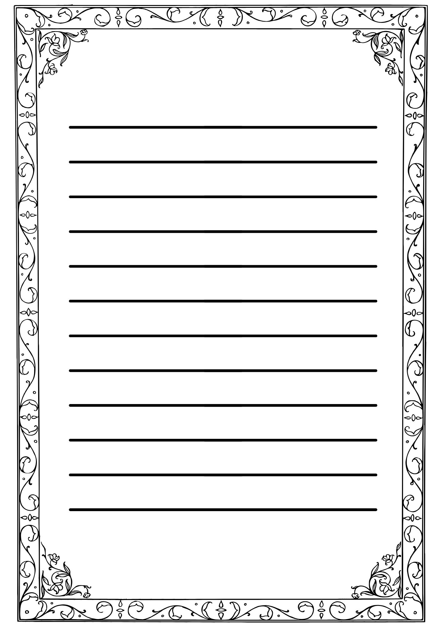 Printable Blank Pages for Typing Printables Hub(05)