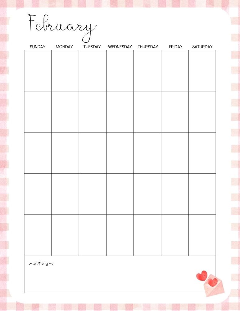 Free Printable Blank February Calendars Printables Made Easy