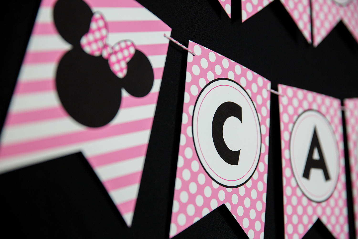 Pink Minnie Mouse Birthday Banner Printable Studio