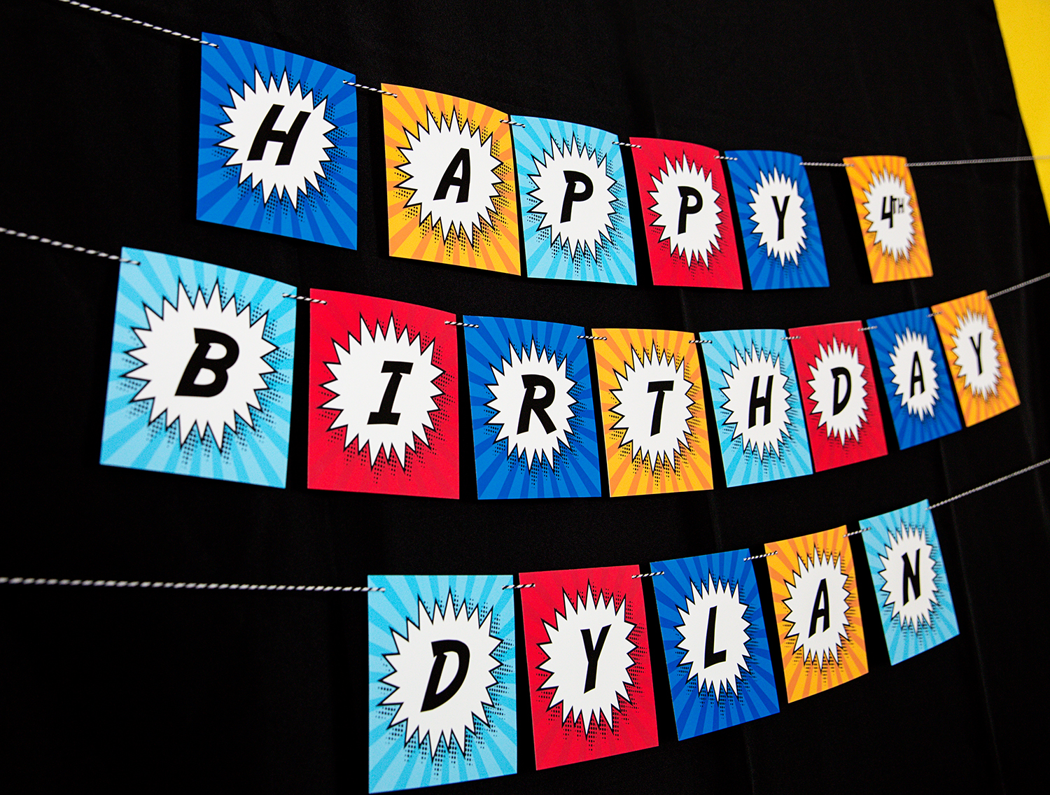 Printable Superhero Birthday Party Decorations