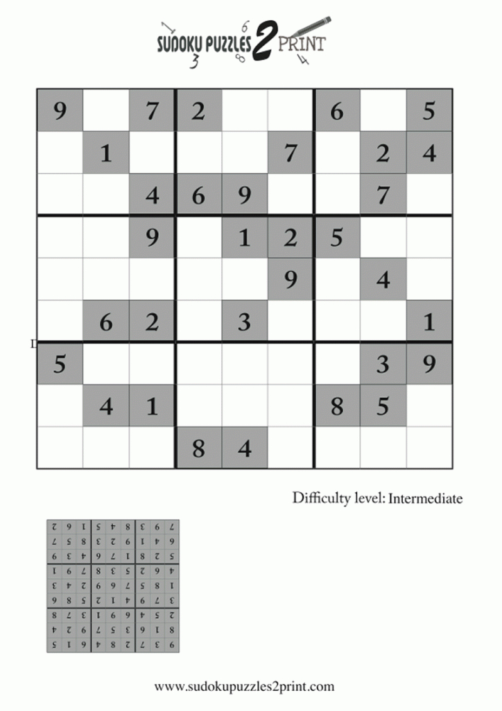 Intermediate Sudoku Puzzle 3 Printable Advanced Sudoku Puzzles
