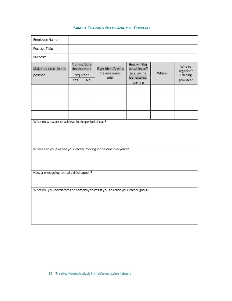 50 Needs Assessment Templates & Examples Printable Templates