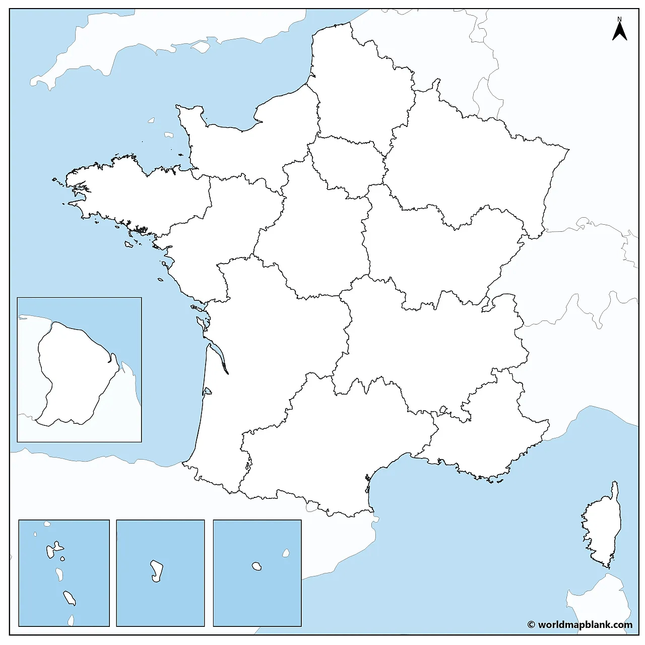 Blank Map of France – France Outline Map [PDF] - Printable World Maps