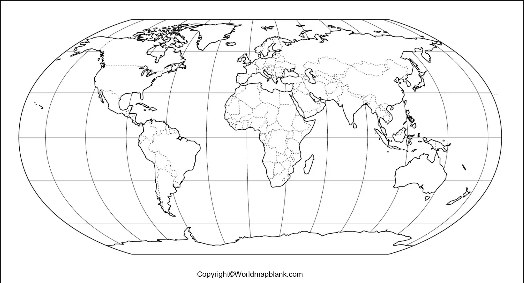 Printable Blank World Map – World Map Blank [PDF] - Printable World Maps