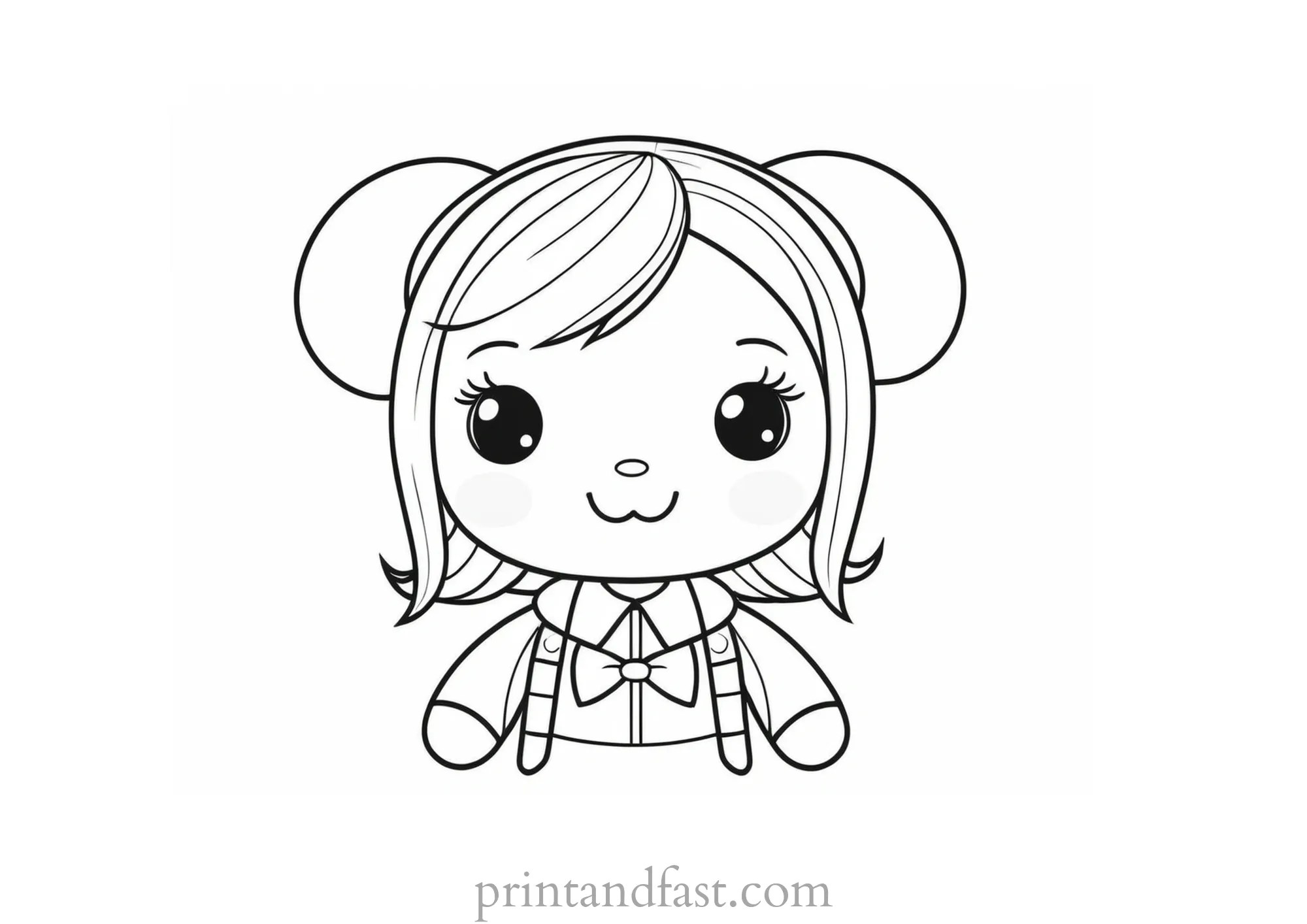 Kawaii Coloring Page Cute and Free Printable Designs