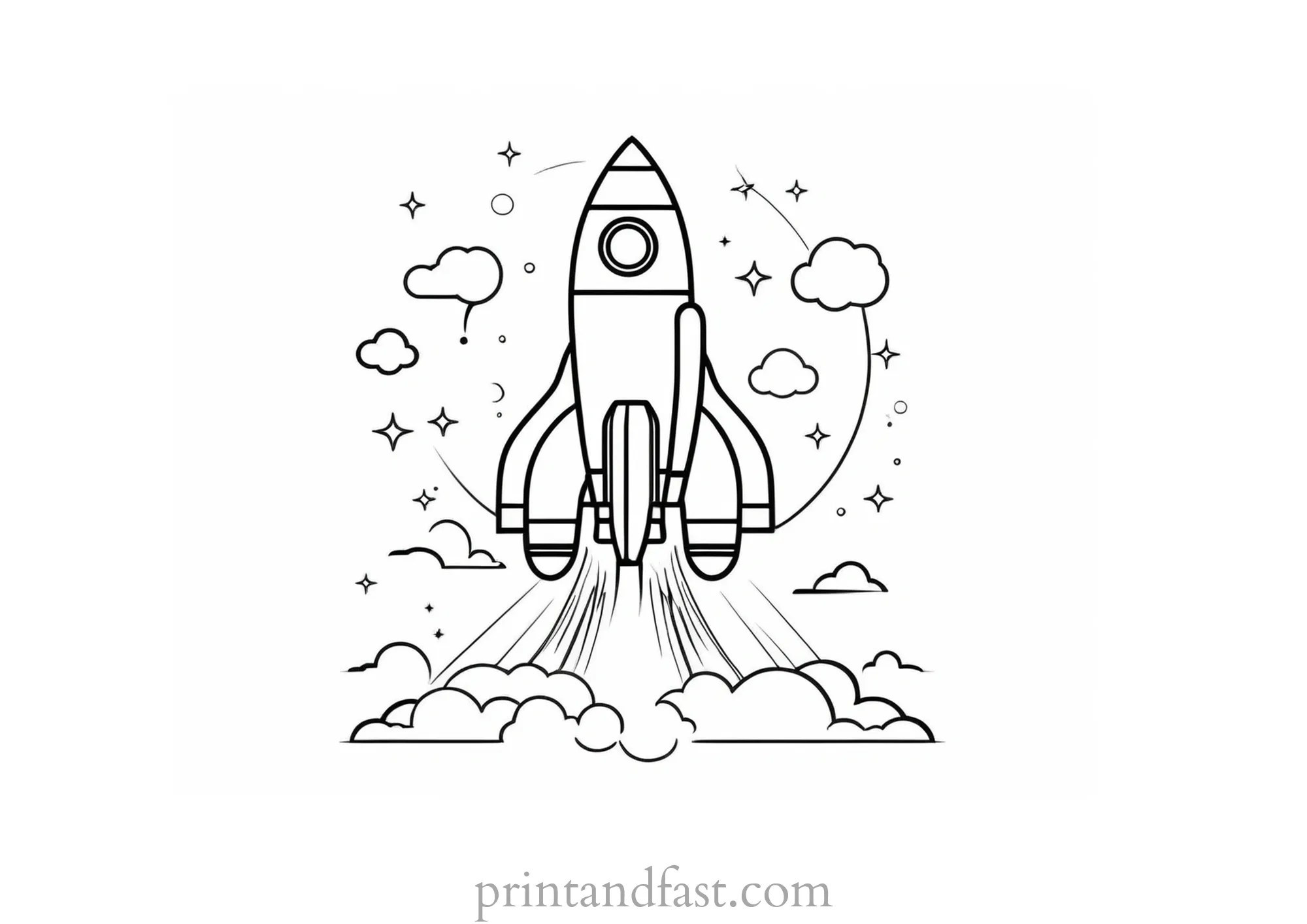 Rocket Ship Coloring Page Free Printable Spaceship Coloring Sheet