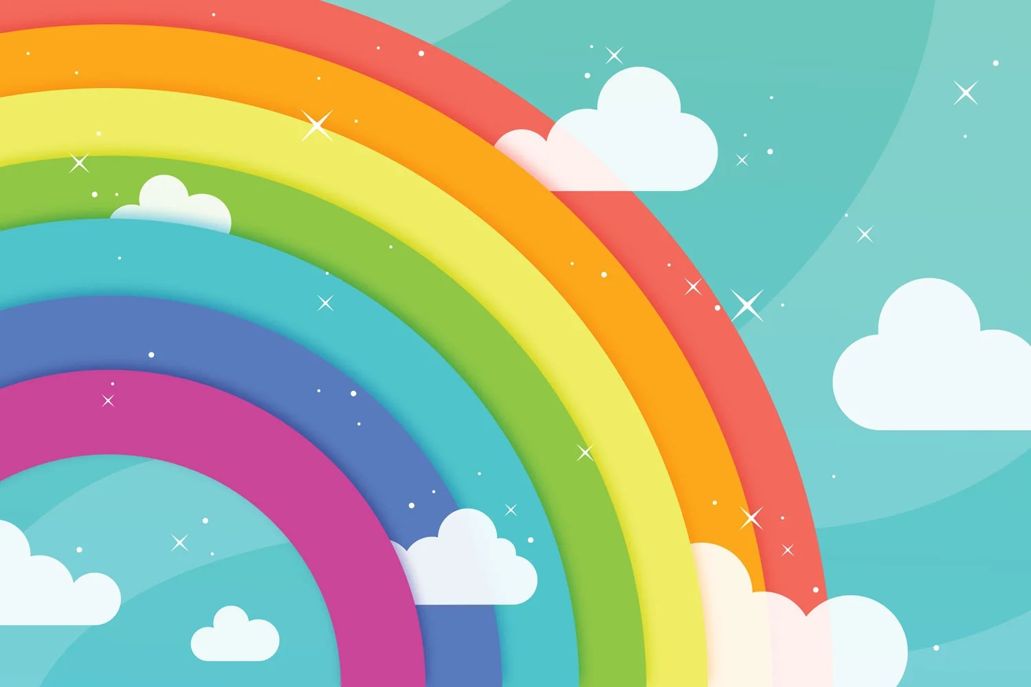 Magical Rainbow Print A Wallpaper