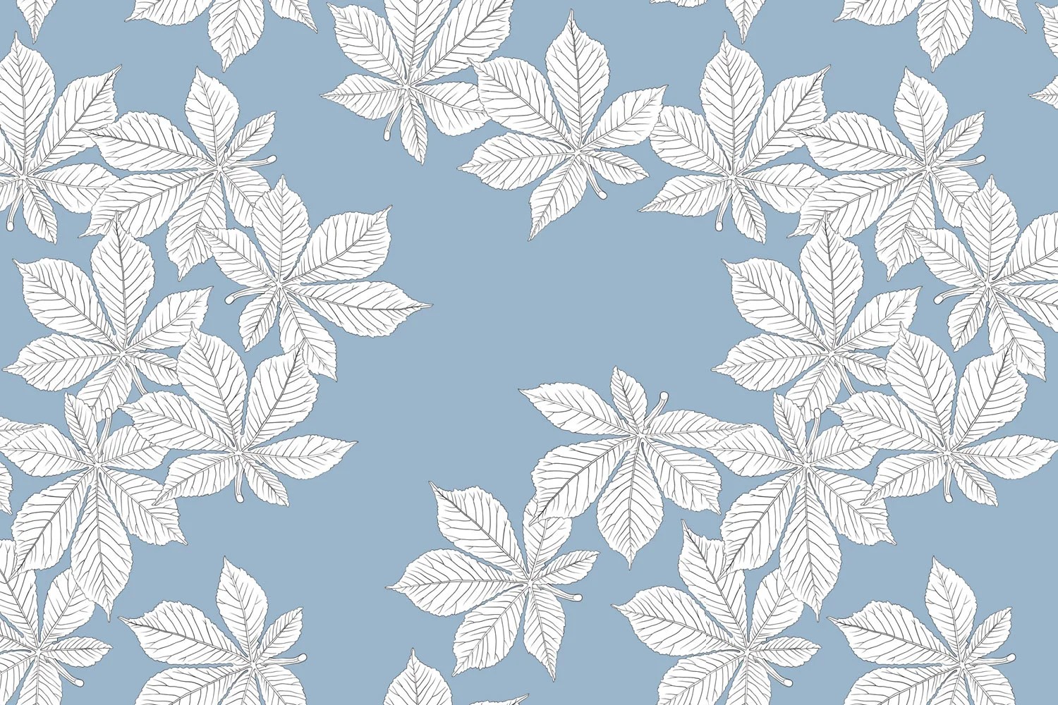 Modern Leaf Pattern Print A Wallpaper
