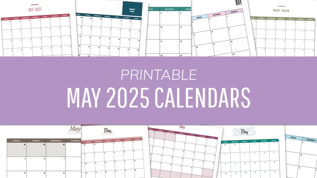 FREE Printable May 2025 Calendar 40+ Free PDF Calendars FREE Printable May 2025 Calendar 40+ Free PDF Calendars