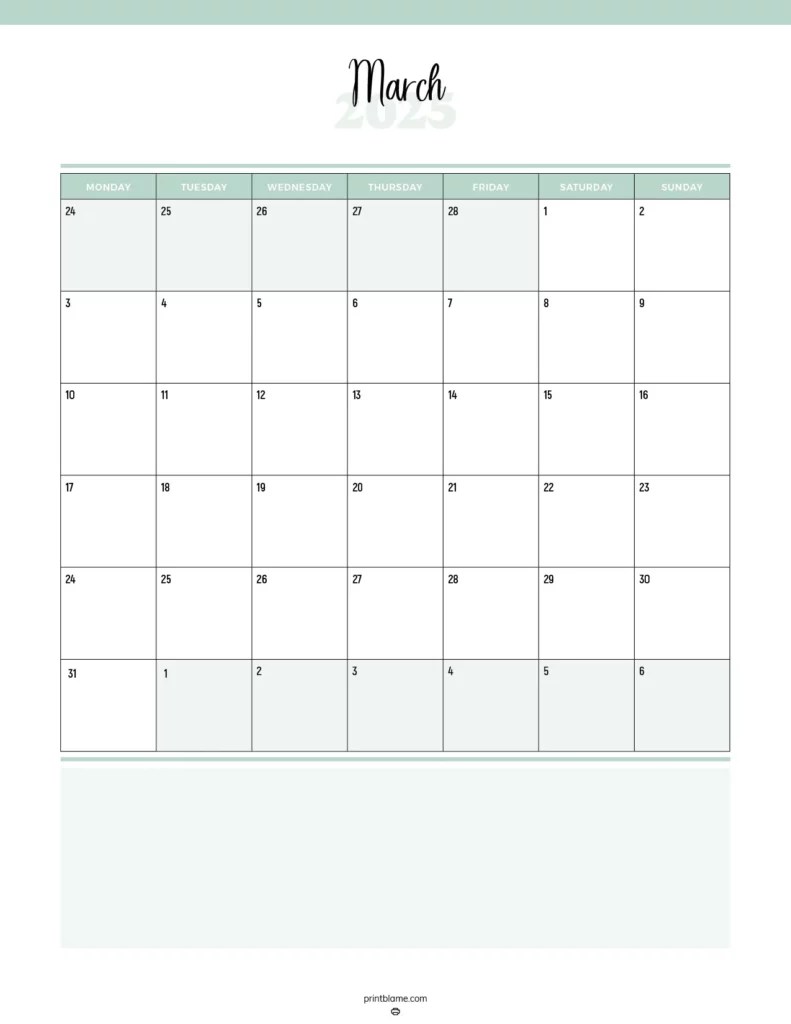 FREE Printable March 2025 Calendars 25 PDF Downloads FREE Printable March 2025 Calendars 25 PDF Downloads