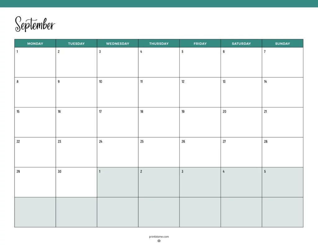 FREE Printable September 2025 Calendars PDF Download FREE Printable September 2025 Calendars PDF Download