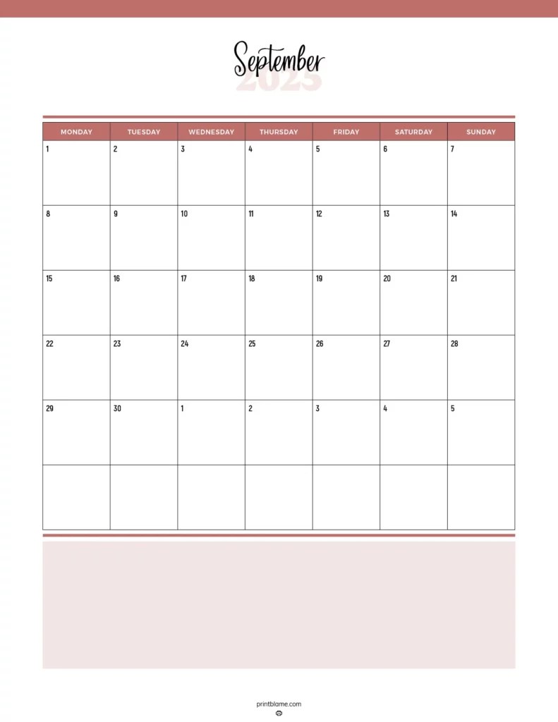 FREE Printable September 2025 Calendars PDF Download FREE Printable September 2025 Calendars PDF Download