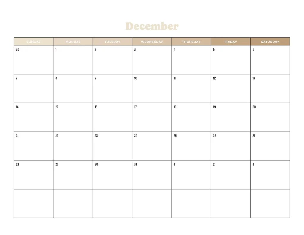 December 2025 Calendars Free PDF Download December 2025 Calendars Free PDF Download