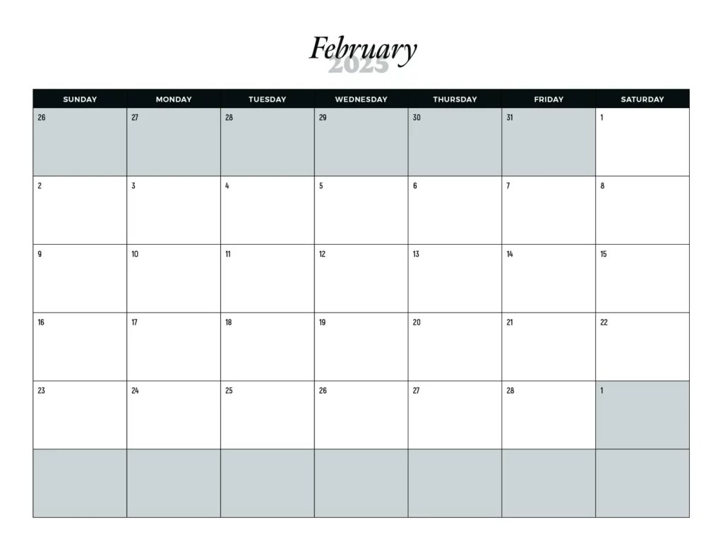 FREE Printable February 2025 Calendars Instant PDF Downloads FREE Printable February 2025 Calendars Instant PDF Downloads