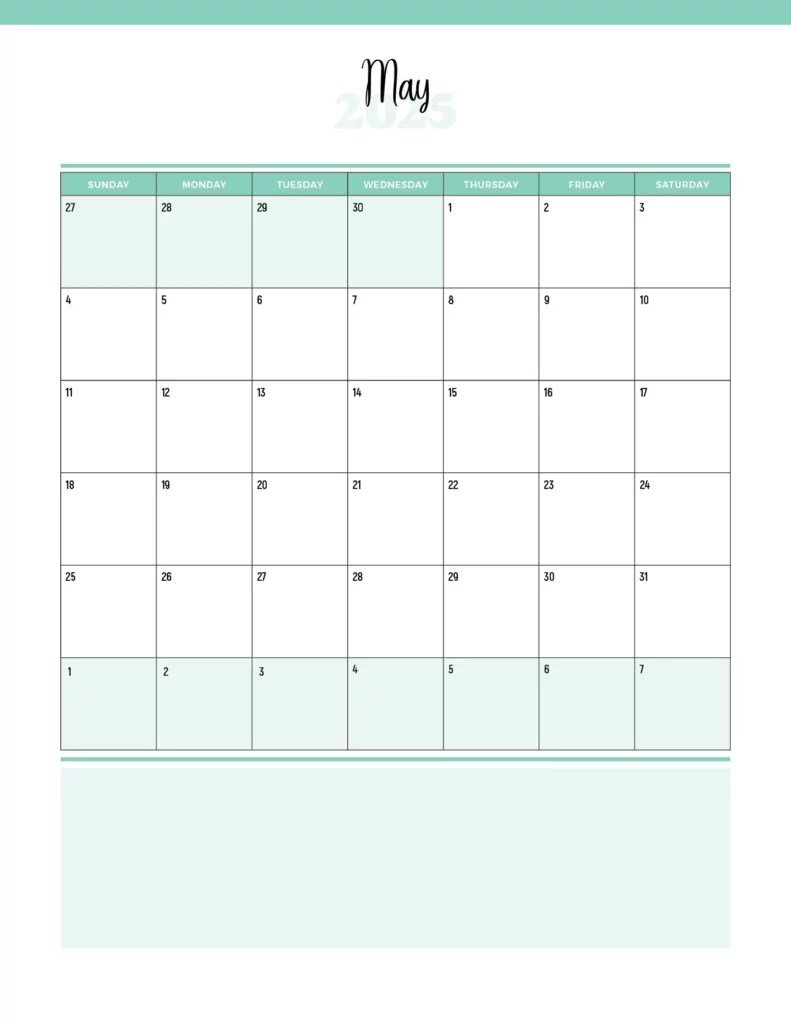 FREE Printable May 2025 Calendar 40+ Free PDF Calendars FREE Printable May 2025 Calendar 40+ Free PDF Calendars