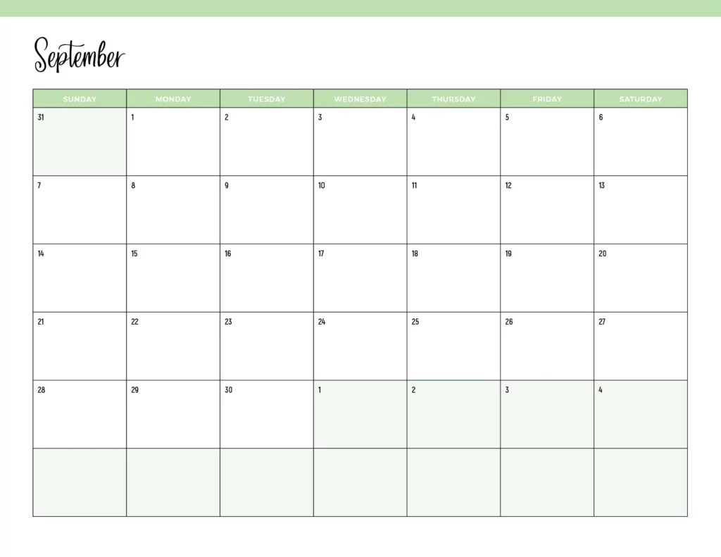 FREE Printable September 2025 Calendars PDF Download FREE Printable September 2025 Calendars PDF Download