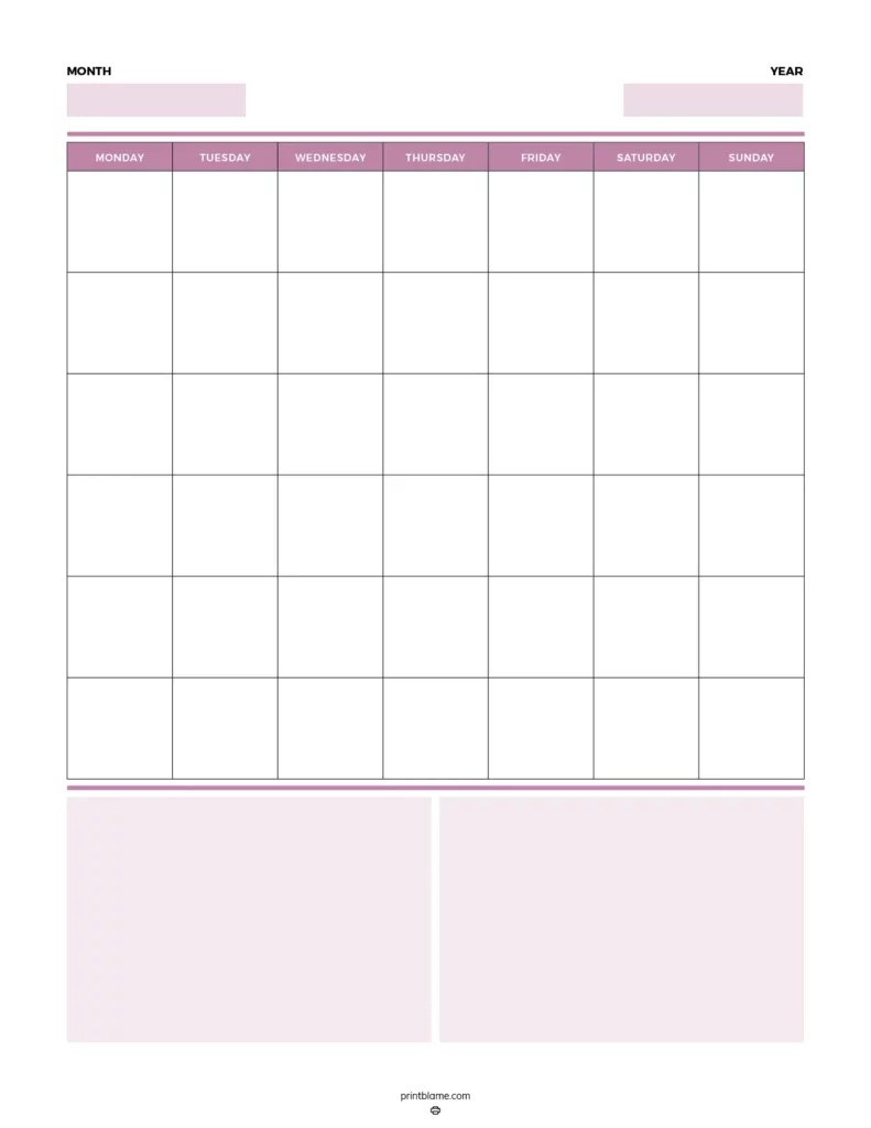 FREE Vertical Blank Calendars 16+ Instant Download PDF's FREE Vertical Blank Calendars 16+ Instant Download PDF's