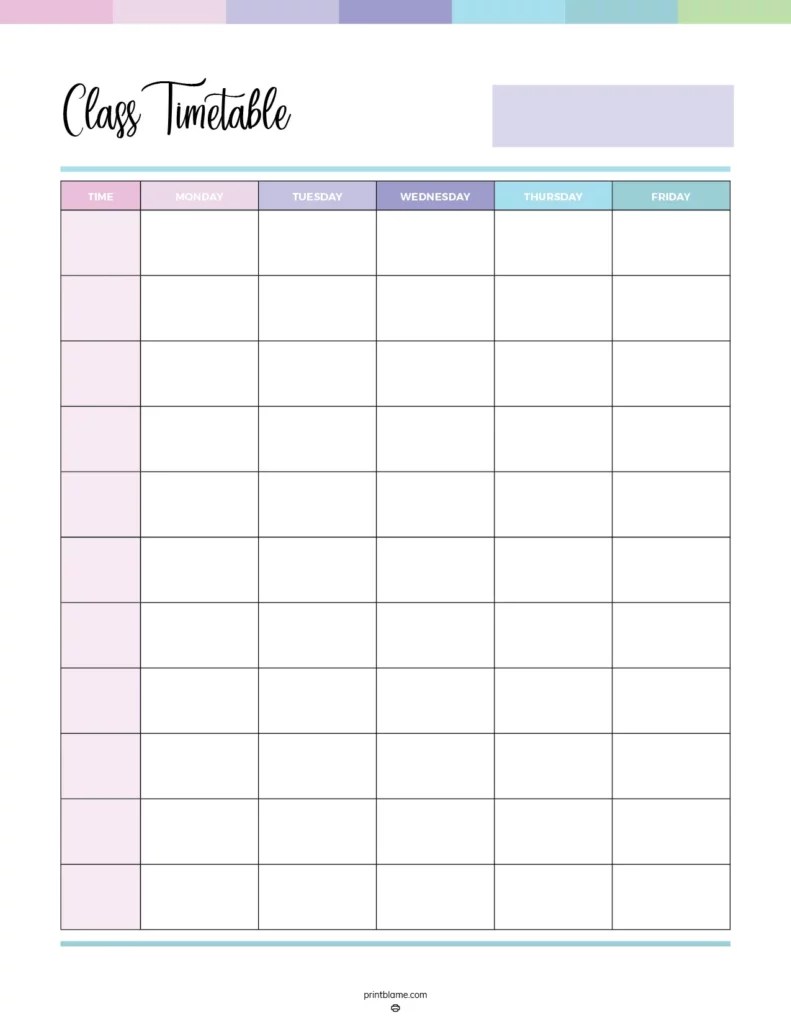 Student Class Schedules 26 FREE PDF Timetable Templates Student Class Schedules 26 FREE PDF Timetable Templates
