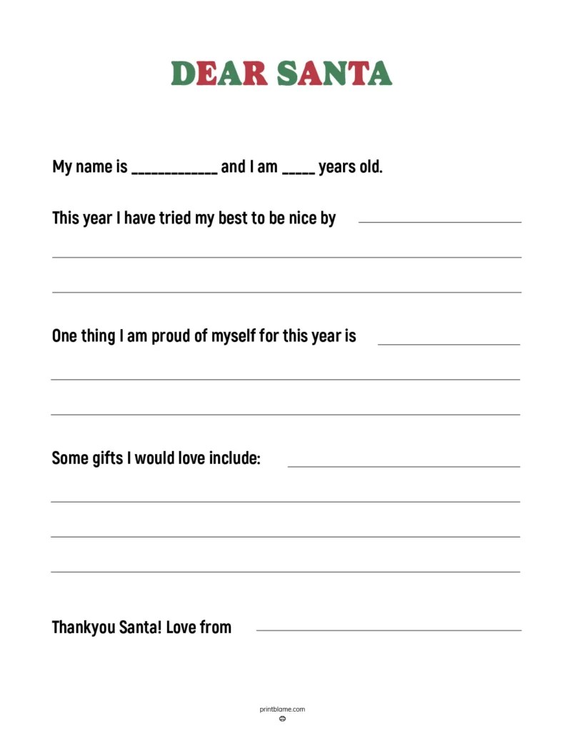 FREE Dear Santa Letter Templates 18 Letter To Santa PDFs FREE Dear Santa Letter Templates 18 Letter To Santa PDFs