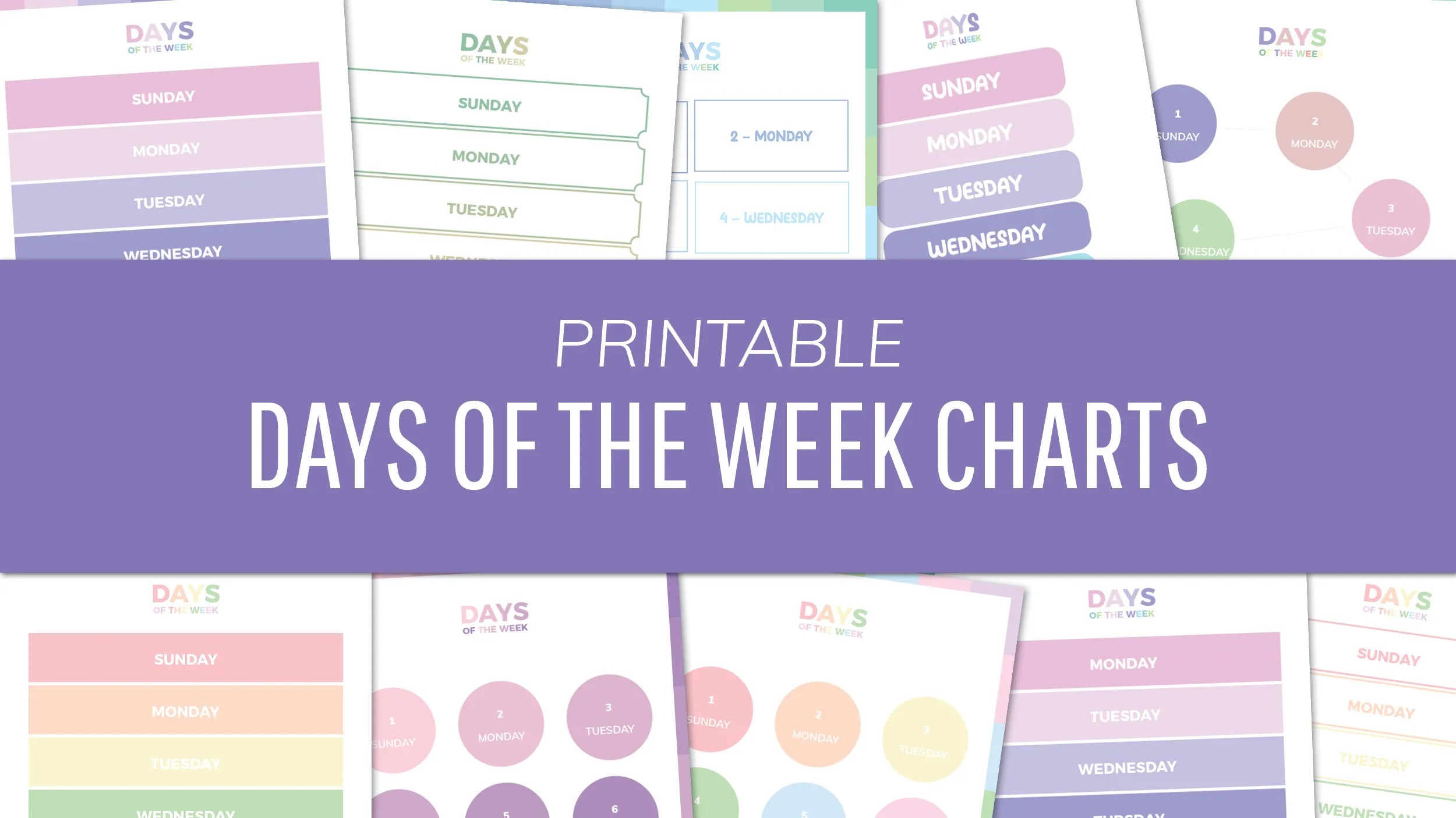 Days Of The Week Chart Printables 24 FREE Week Day Posters Days Of The Week Chart Printables 24 FREE Week Day Posters