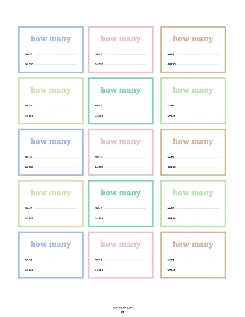 Guess How Many Printable Template Free Pdf Download Free Guess How Many Printable Template Free Pdf Download Free