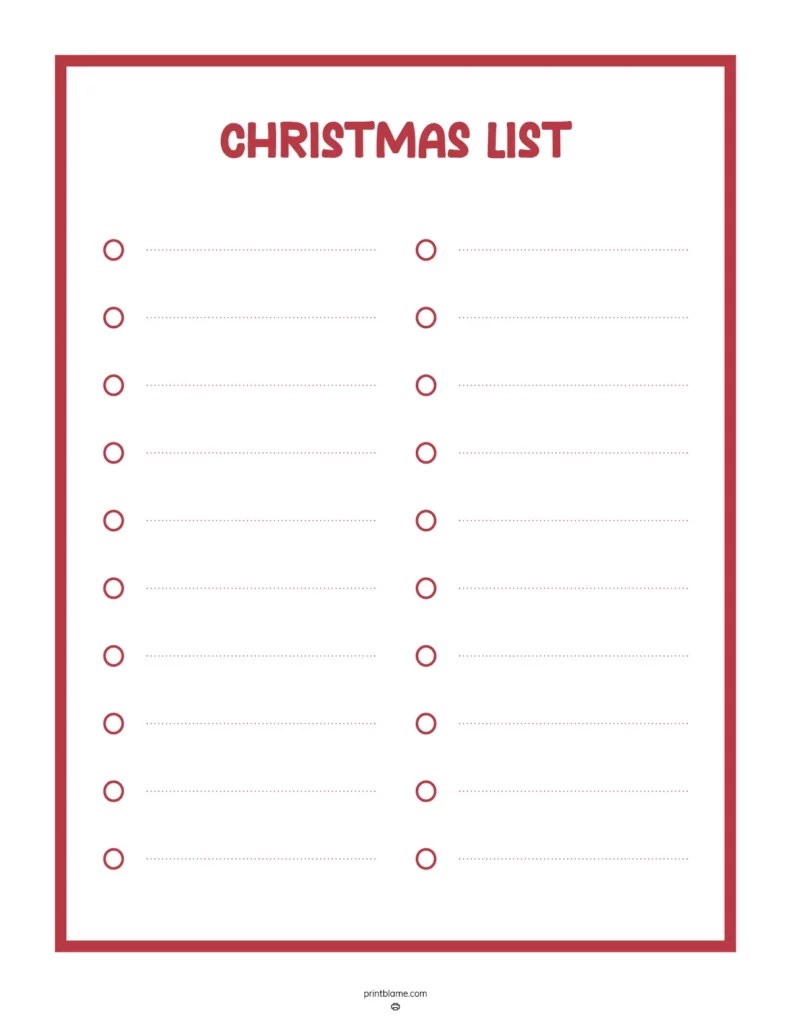 FREE Printable Christmas Lists 16 Christmas Wish Lists For Kids FREE Printable Christmas Lists 16 Christmas Wish Lists For Kids