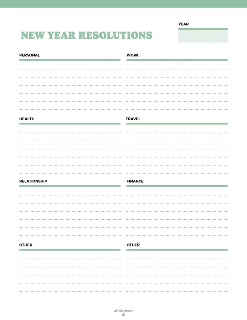 New Year Goals Template 28 FREE New Years Resolution PDFs New Year Goals Template 28 FREE New Years Resolution PDFs