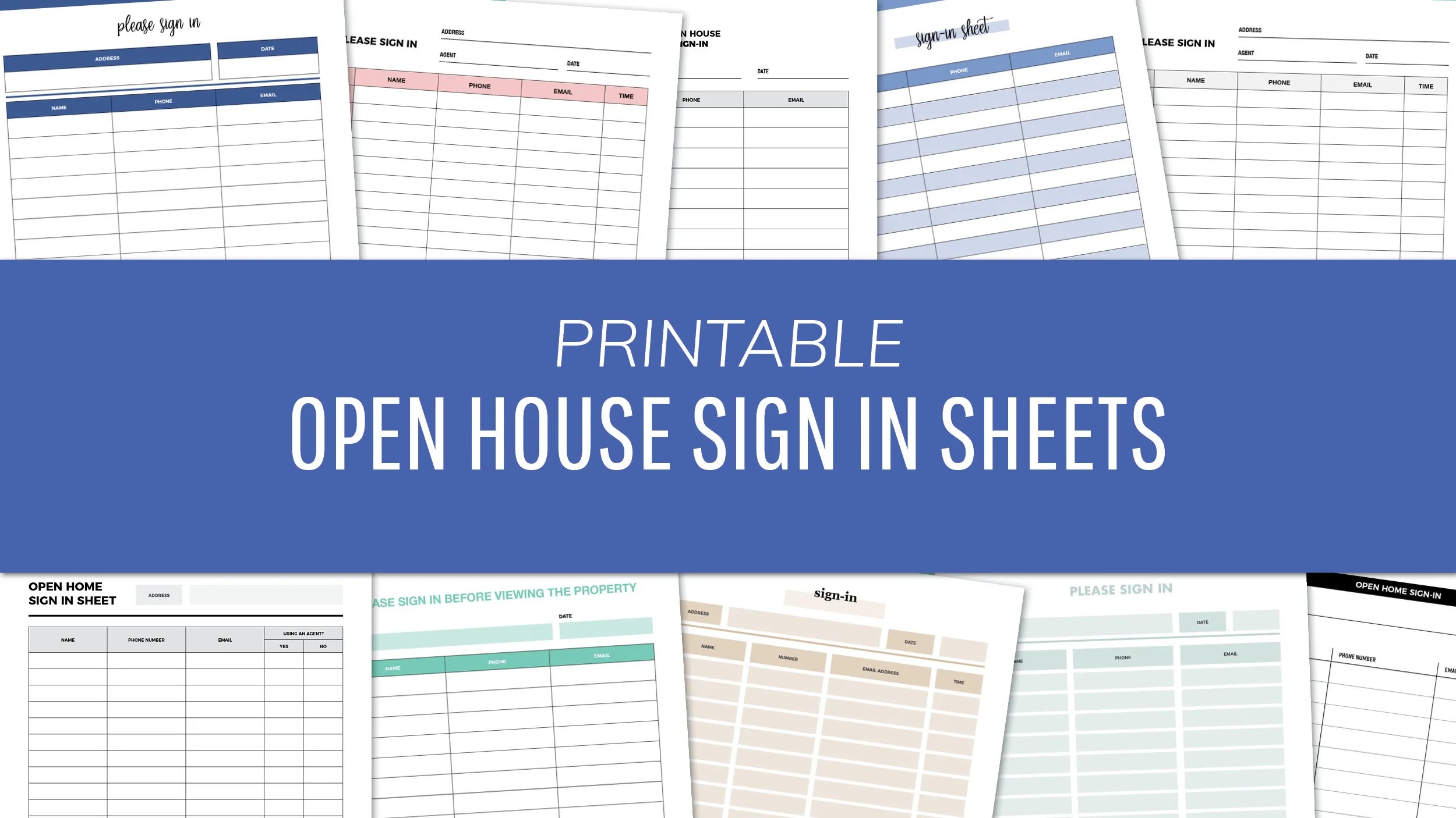 Open House Sign In Sheet PDFs 20 FREE Open Home signins