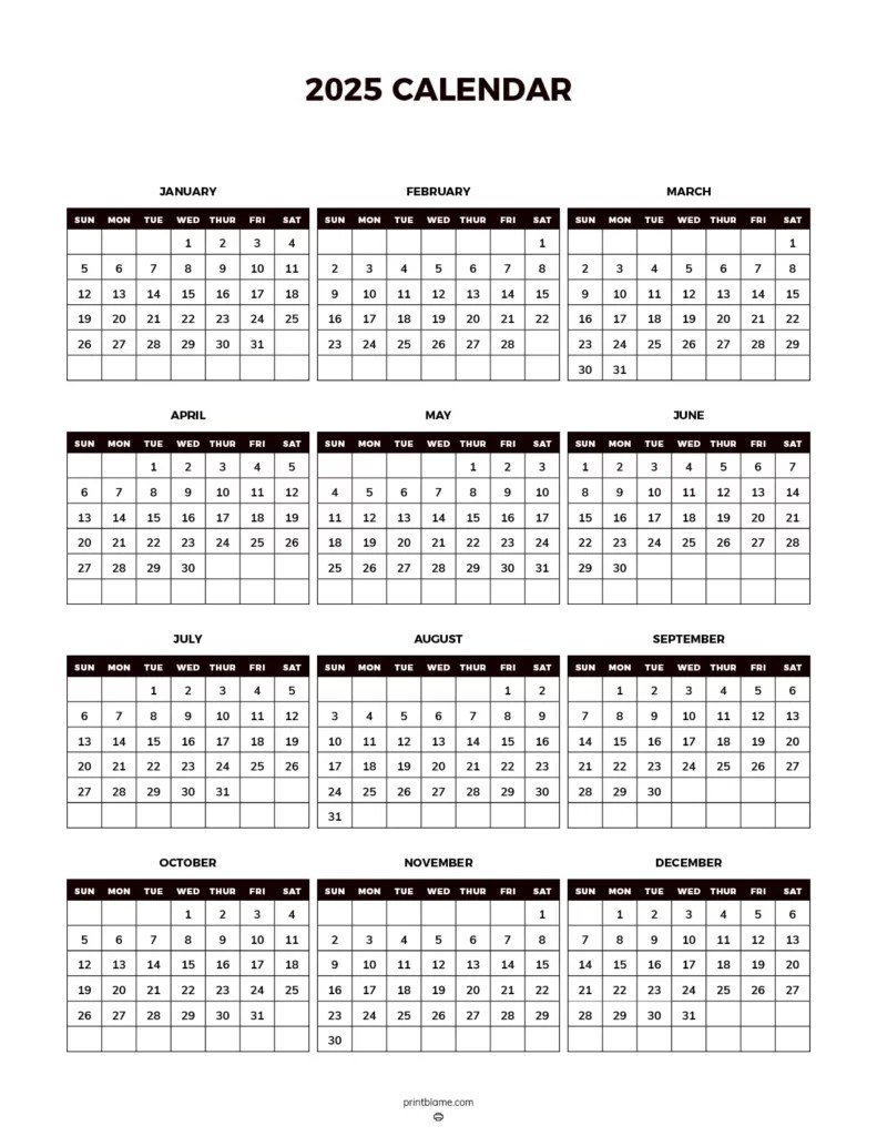 2025 Calendar Printables 50 FREE Printable Calendars 2025 2025 Calendar Printables 50 FREE Printable Calendars 2025