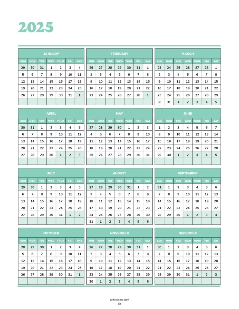 2025 Calendar Printables 50 FREE Printable Calendars 2025 2025 Calendar Printables 50 FREE Printable Calendars 2025