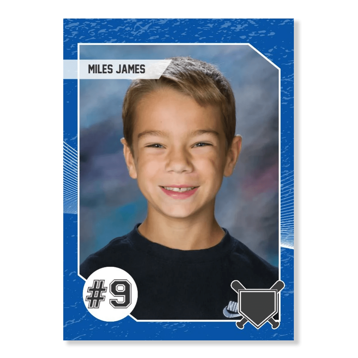 Baseball Card Template 1 Blue Print Cards