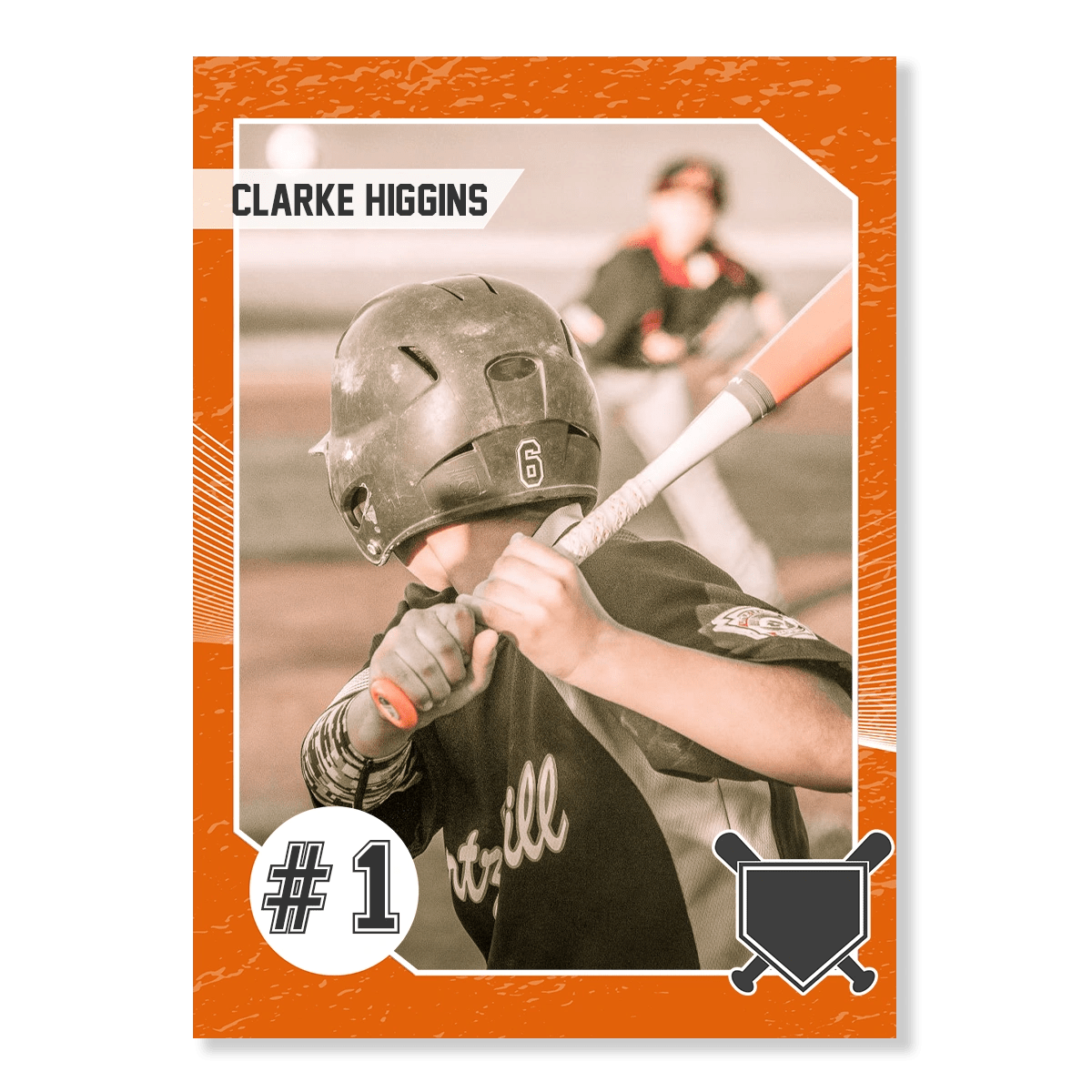 Baseball Card Template 4 Orange Print Cards