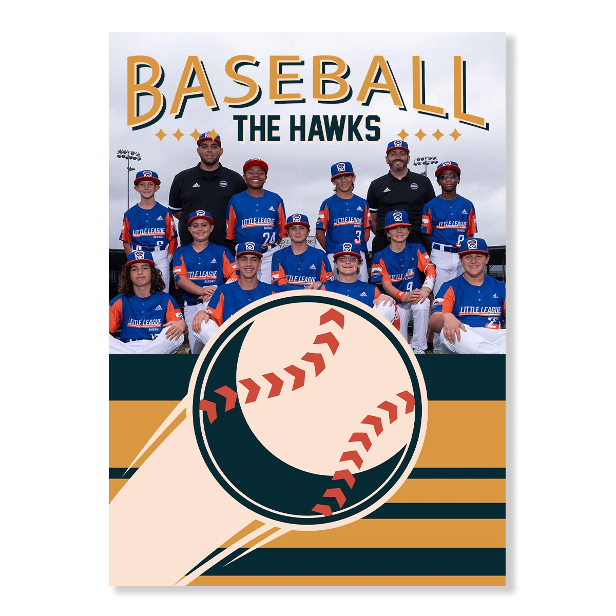 Baseball Card Template 9 Retro Print Cards