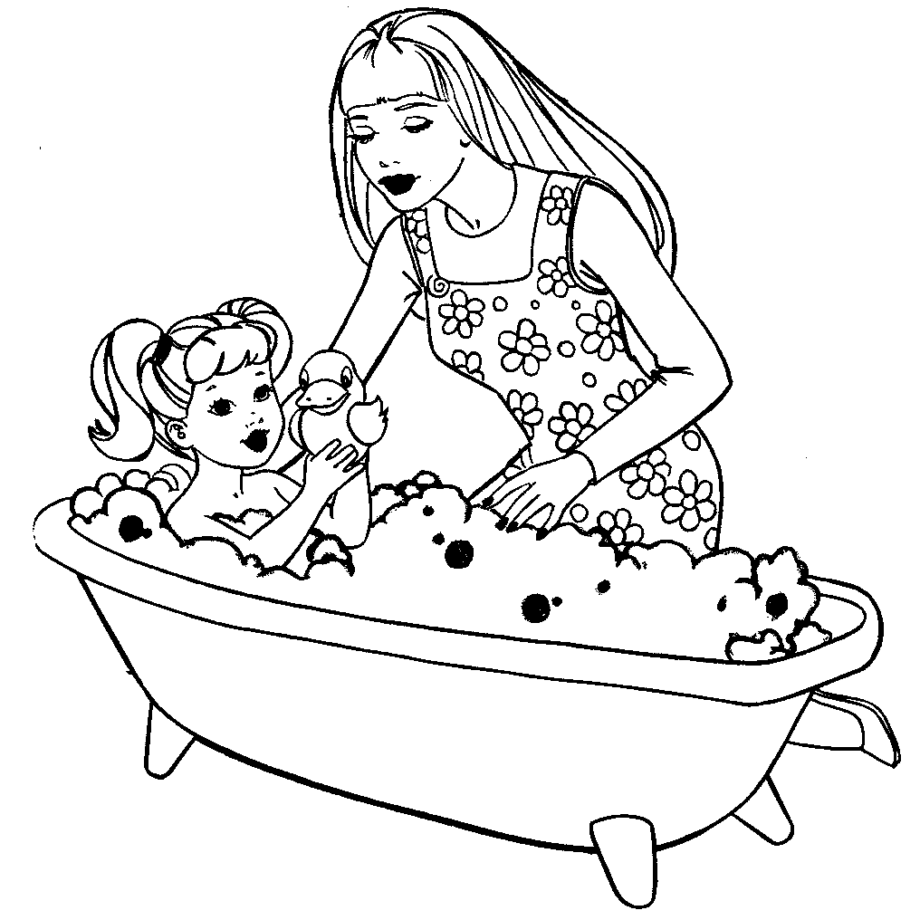 Printable Barbie Coloring Pages for Girls Hard & Easy Pages
