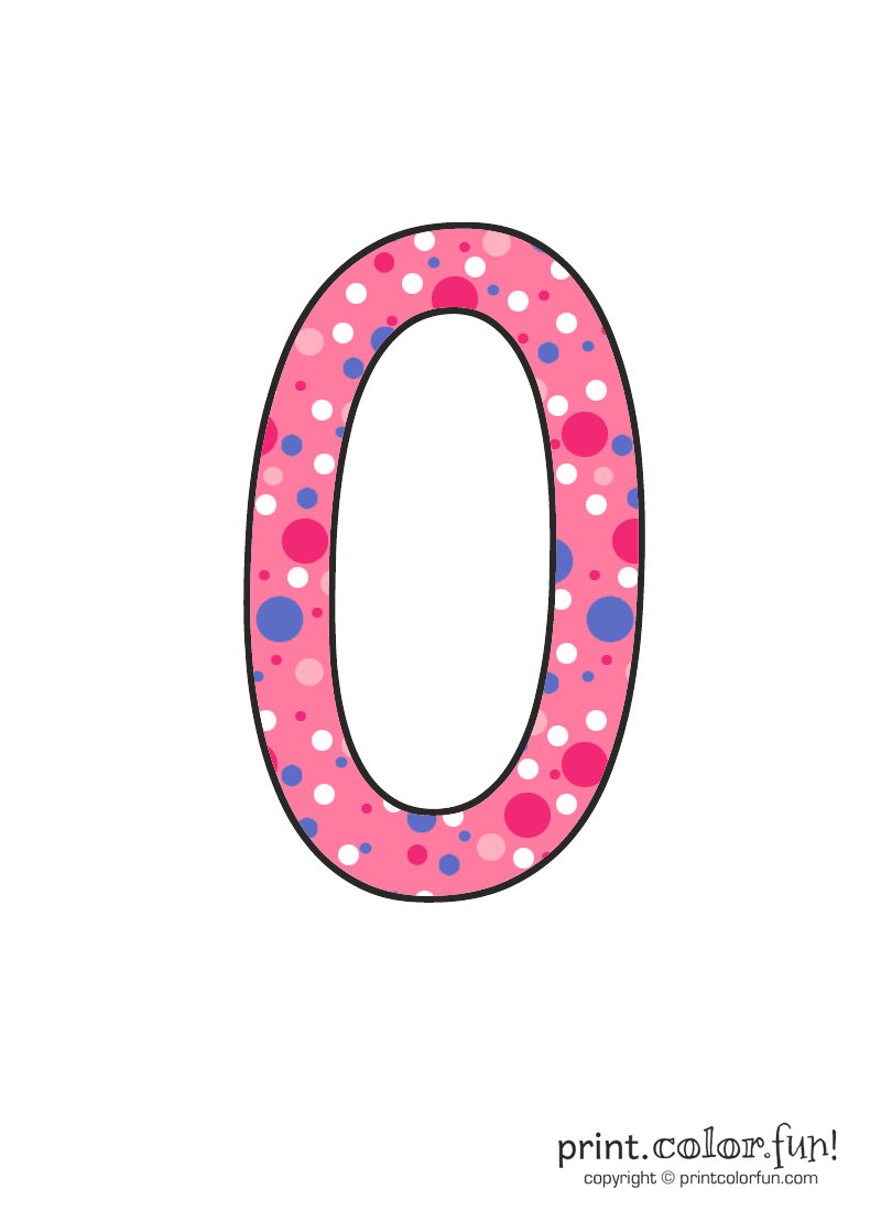 Pink polka dot alphabet, at