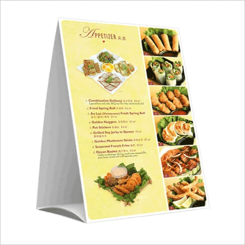 Restaurant Table Tents Custom Printed Hotel Table Tents