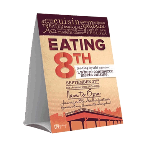 Restaurant Table Tents Custom Printed Hotel Table Tents