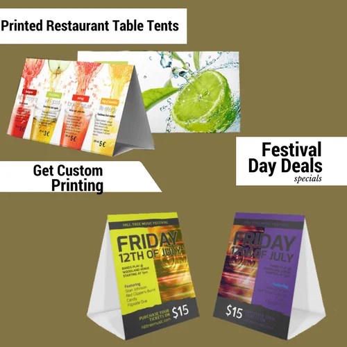 Printed Table Tents 5 Tips to Get Enhanced Business