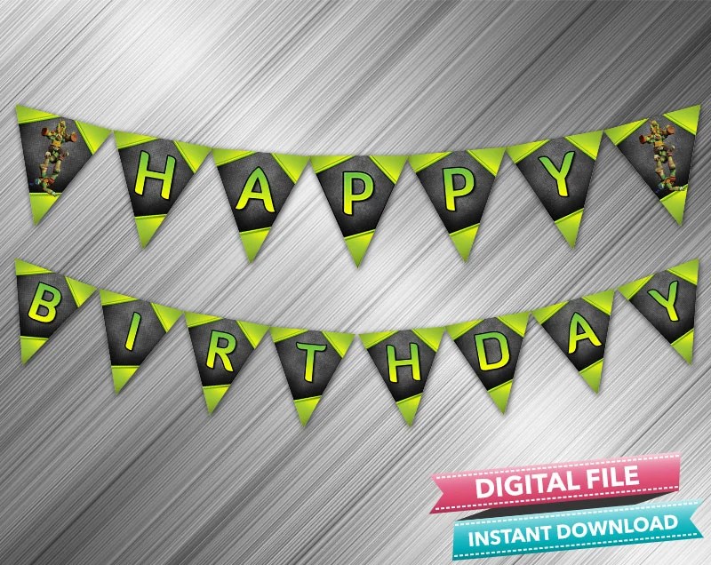 Ninja Turtle Birthday Banner
